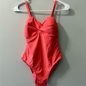 NWT tahari swimsuit one piece twist top‎ coral